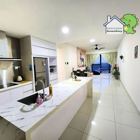 Mosaic Southkey 2 Plus 1 Bedroom Near To Mid-Valley Mega Mall By Gdragon Homestay Johor Bahru Exterior photo